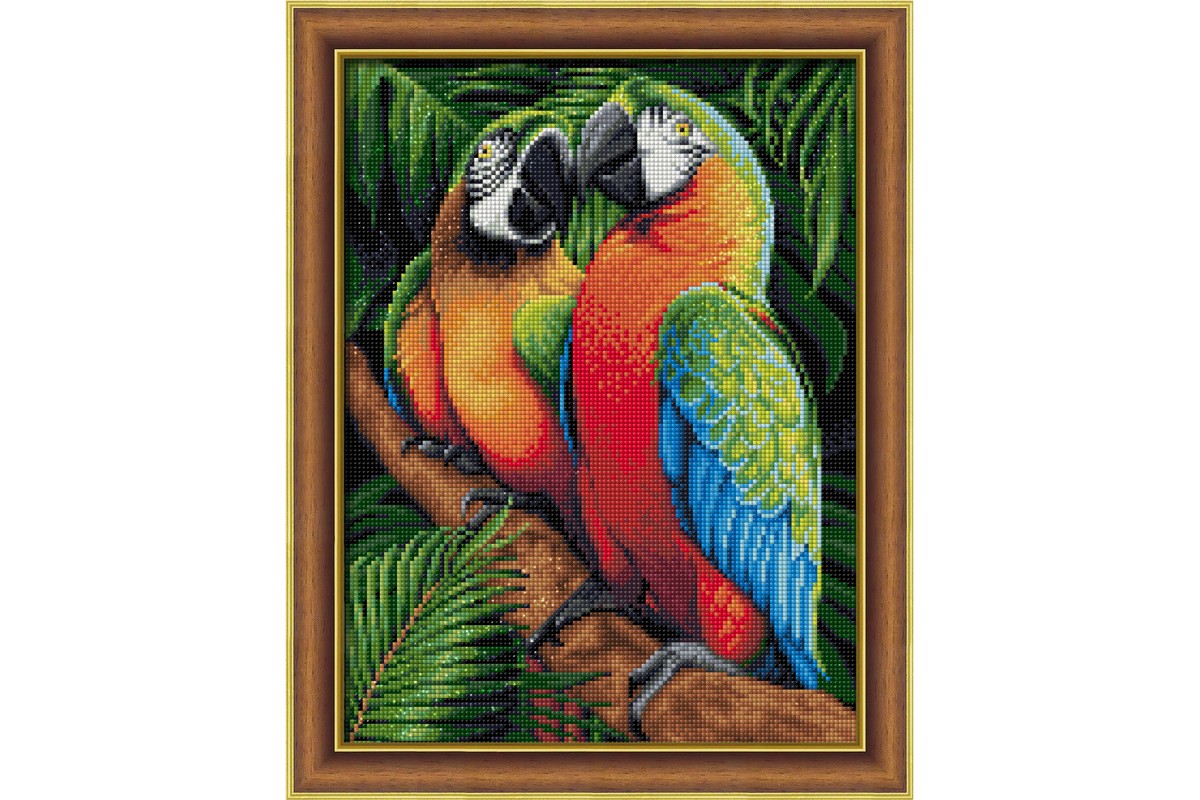 DIAMOND PAINTING KIT MACAWS IN THE JUGLE
