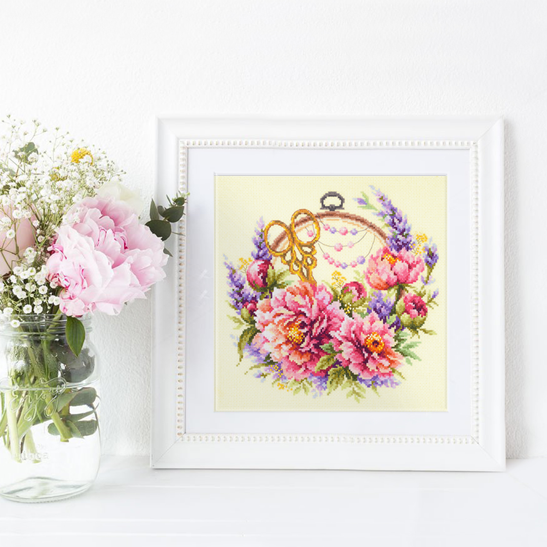 MAGIC NEEDLE 100-124"Peonies for Needlewoman"
