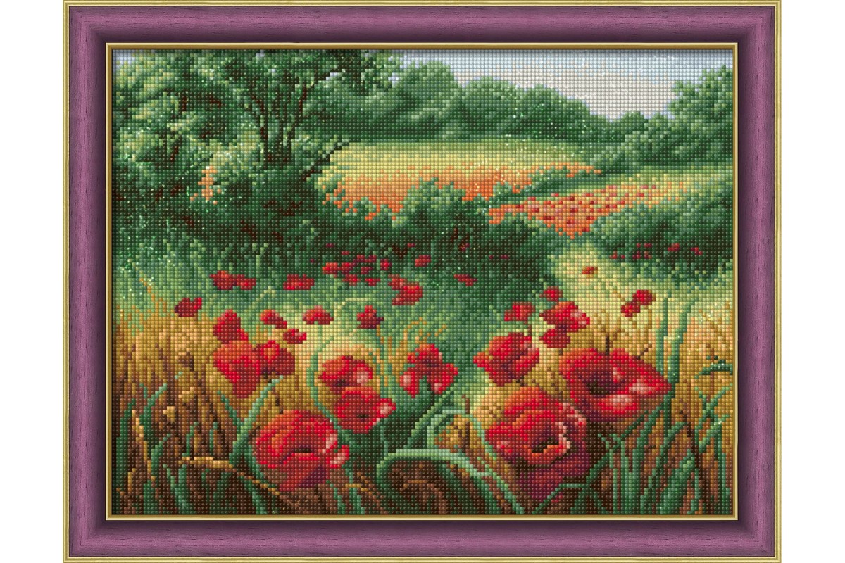 DIAMOND PAINTING KIT POPPIES IN THE FIELD