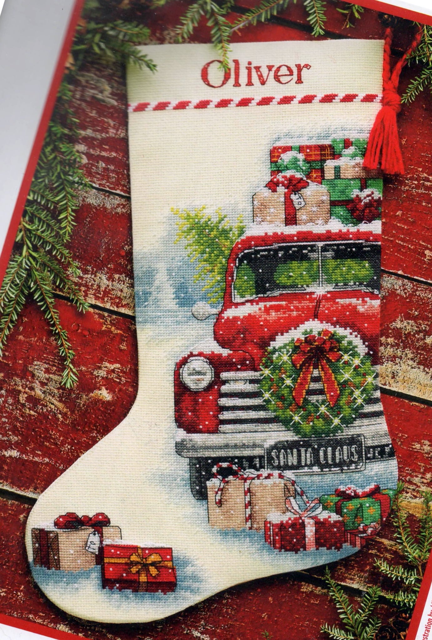 DIMENSIONS Santa's Truck Stocking