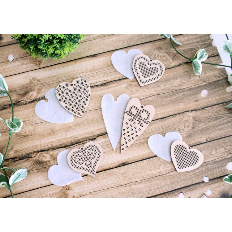 M.P.STUDIA EMBROIDERY BLANKS HEARTS 