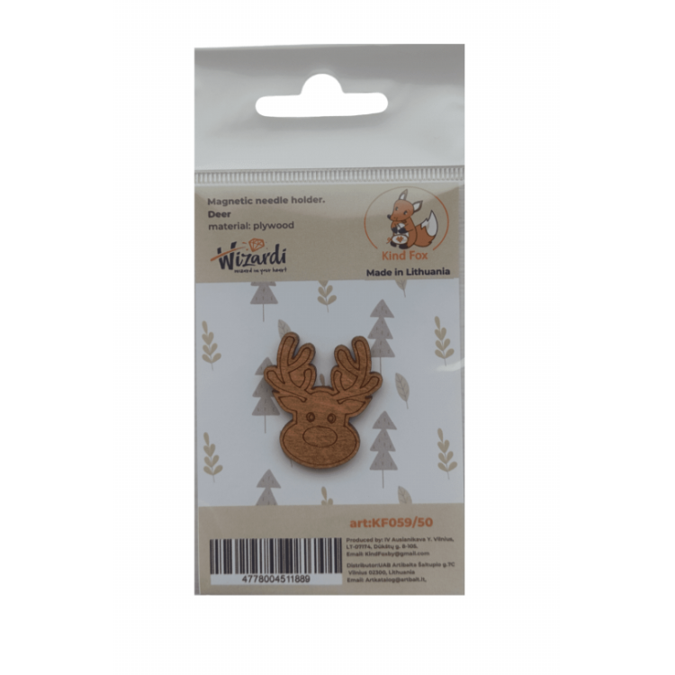 KIND FOX BY WIZARDI MAGNETIC NEEDLE HOLDER. DEER 