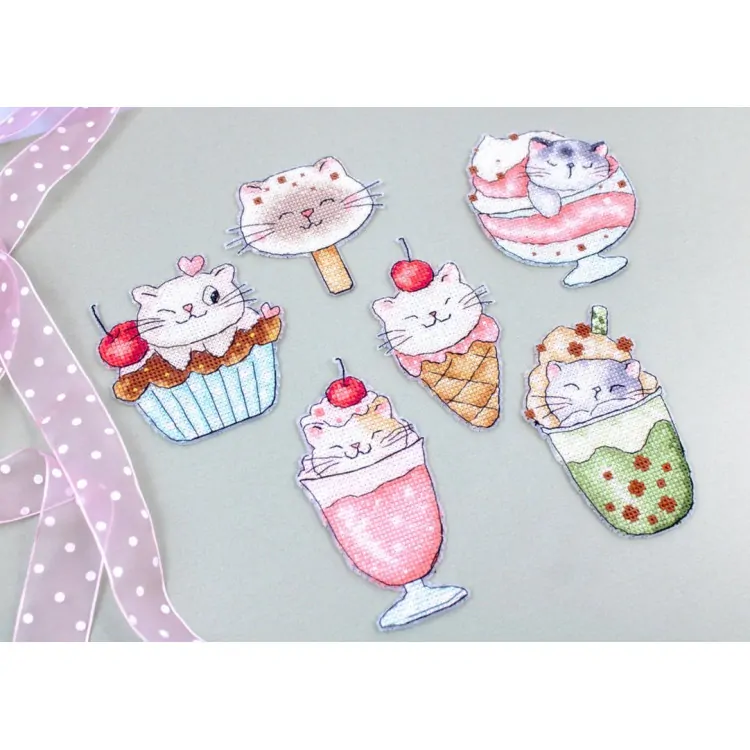 LETISTITCH SUMMER KITTIES kit of 6 pieces