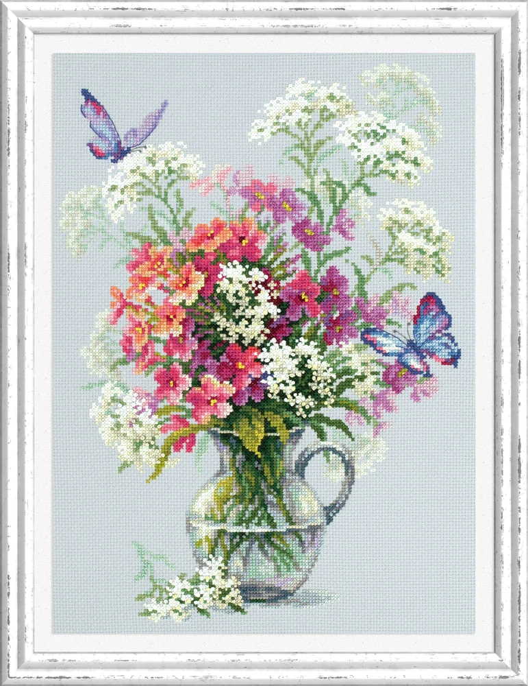 MAGIC NEEDLE 100-081 "Phlox and Yarrow"