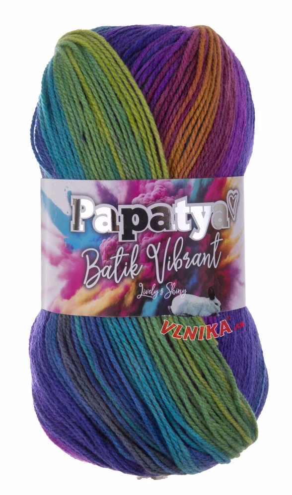 KAMGARN PAPATYA BATIK VIBRANT 03-SKLADEM 5 KUSŮ