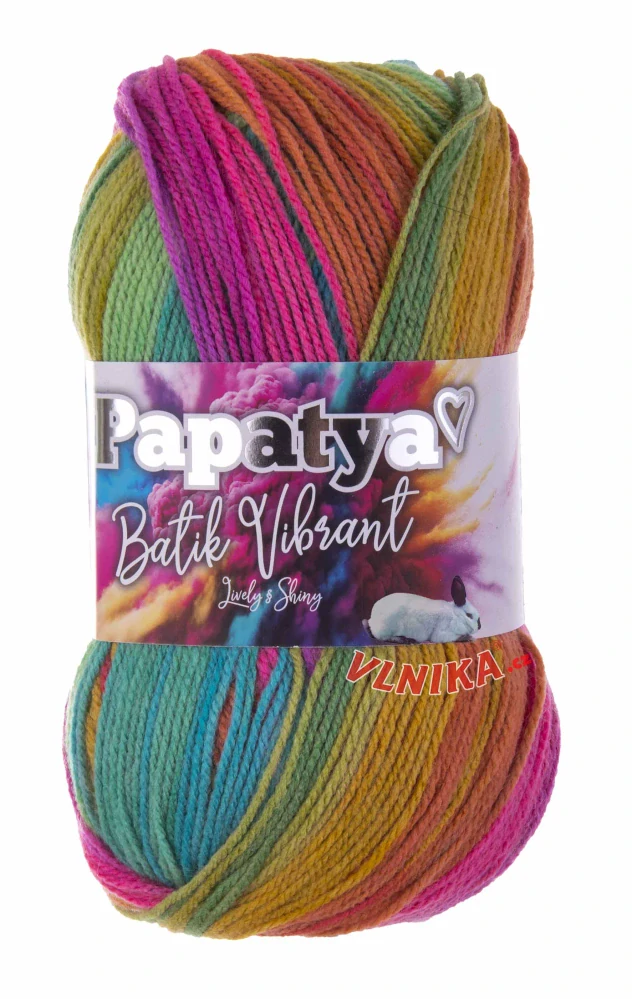 KAMGARN PAPATYA BATIK VIBRANT 09-SKLADEM 5 KUSŮ