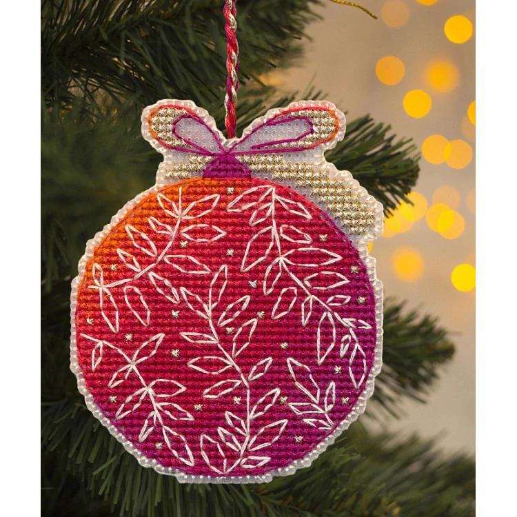 OVEN Christmas tree decoration. Red ball 1695