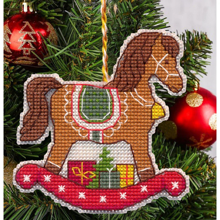 OVEN Christmas tree decoration. Horse 1697