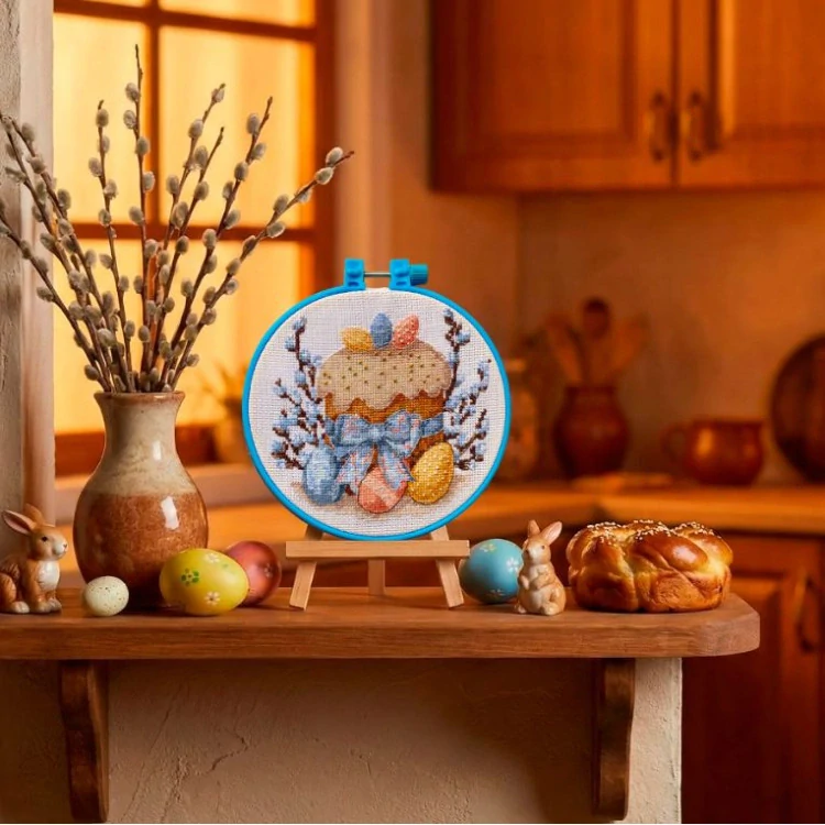 ABRIS ART kit with Hoop Included Easter Day AHM-095