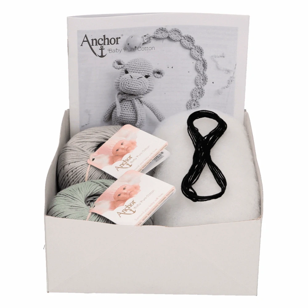 ANCHOR BABY PURE COTTON CUDDLY HIPPO