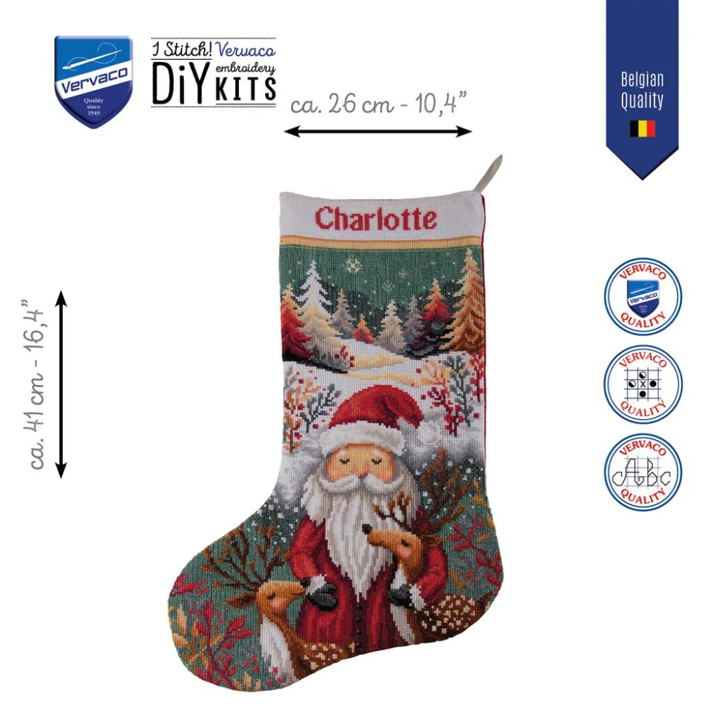 VERVACO Christmas stocking kit Woodland Christmas wishes PN-0246743