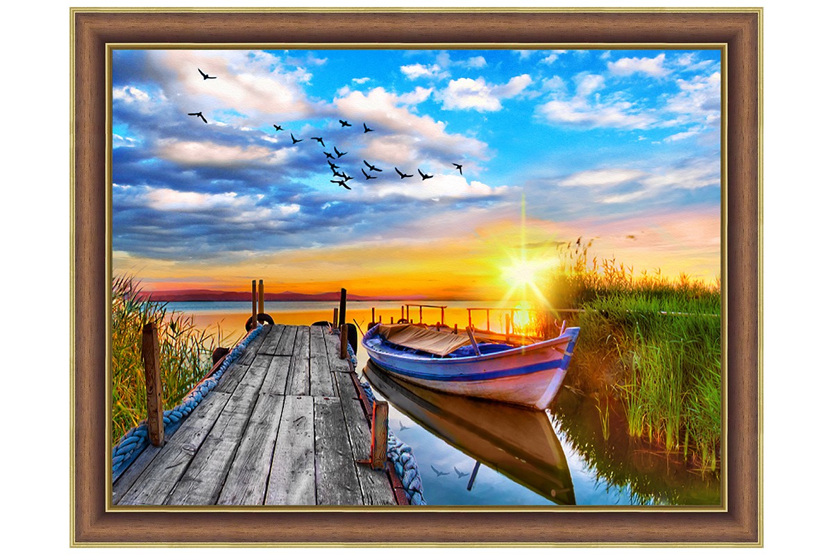DIAMOND PAINTING KIT SUNSET AT THE QUAY 