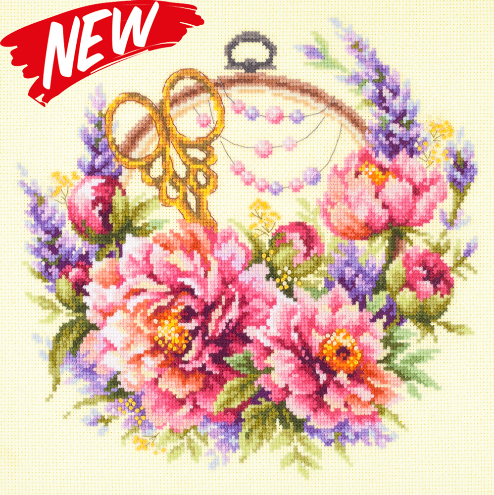 MAGIC NEEDLE 100-124"Peonies for Needlewoman"