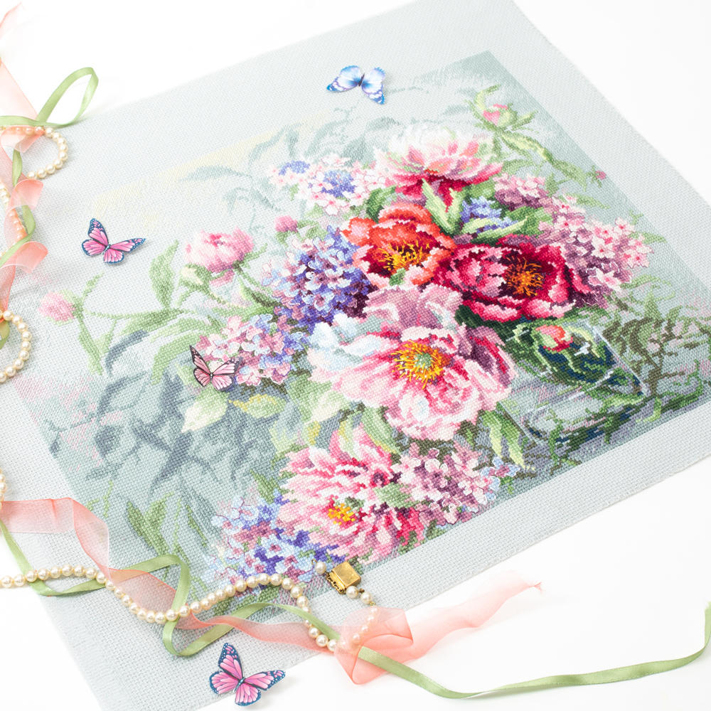 MAGIC NEEDLE 510-224 "Peonies and Hydrangeas"