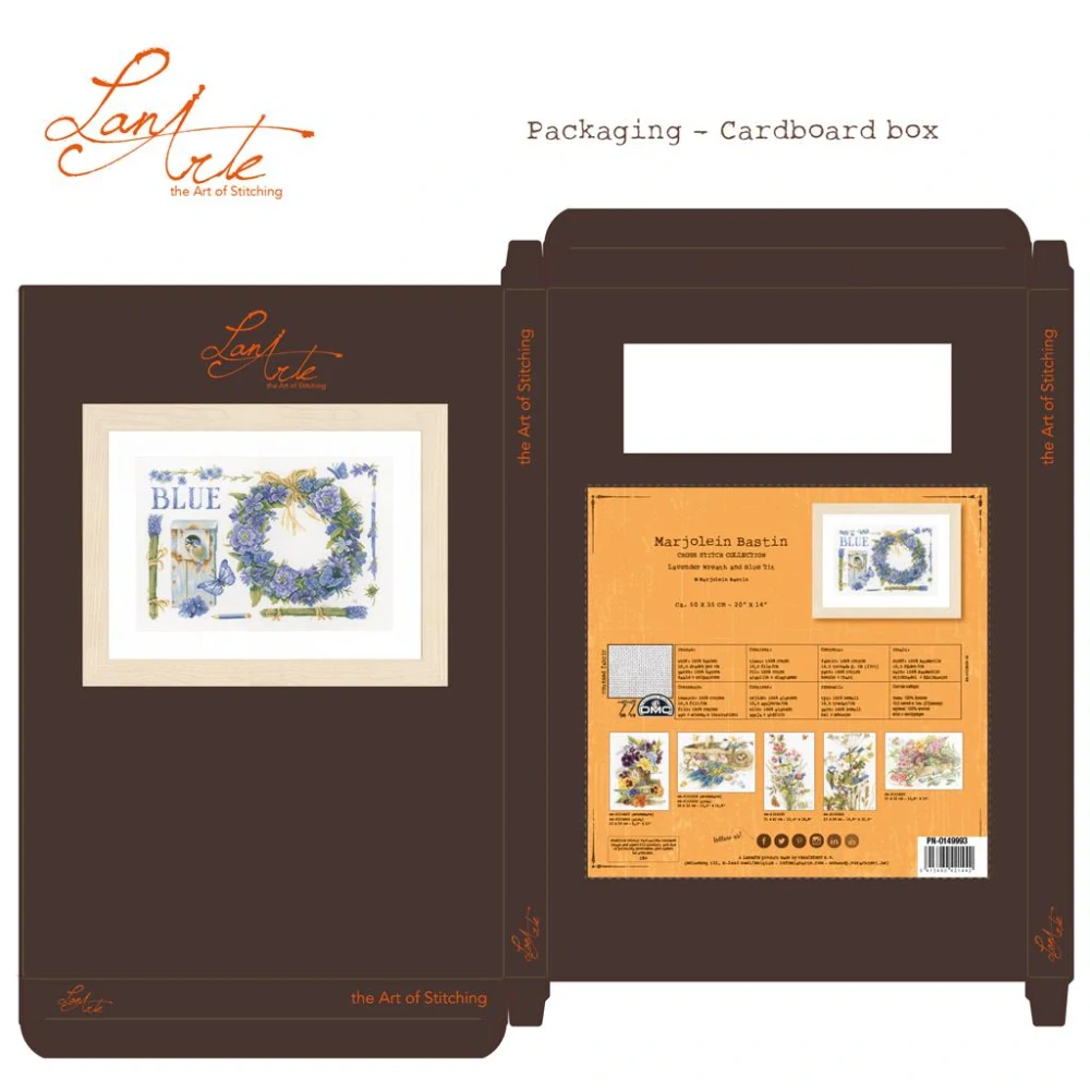 LANARTE Lavender Wreath and Blue Tit