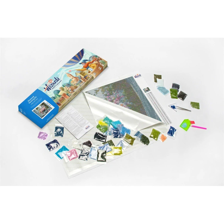 WIZARDI DIAMOND PAINTING KIT CAT AT HOME