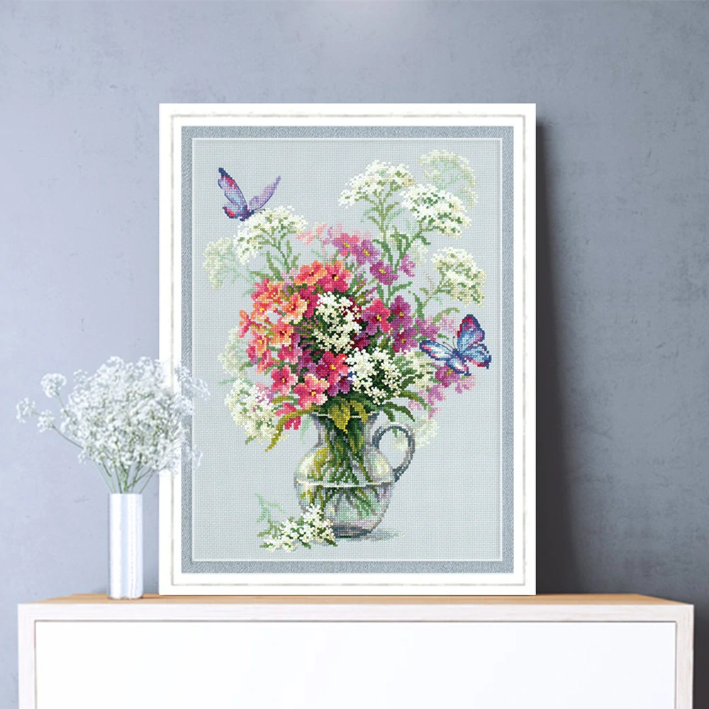 MAGIC NEEDLE 100-081 "Phlox and Yarrow"