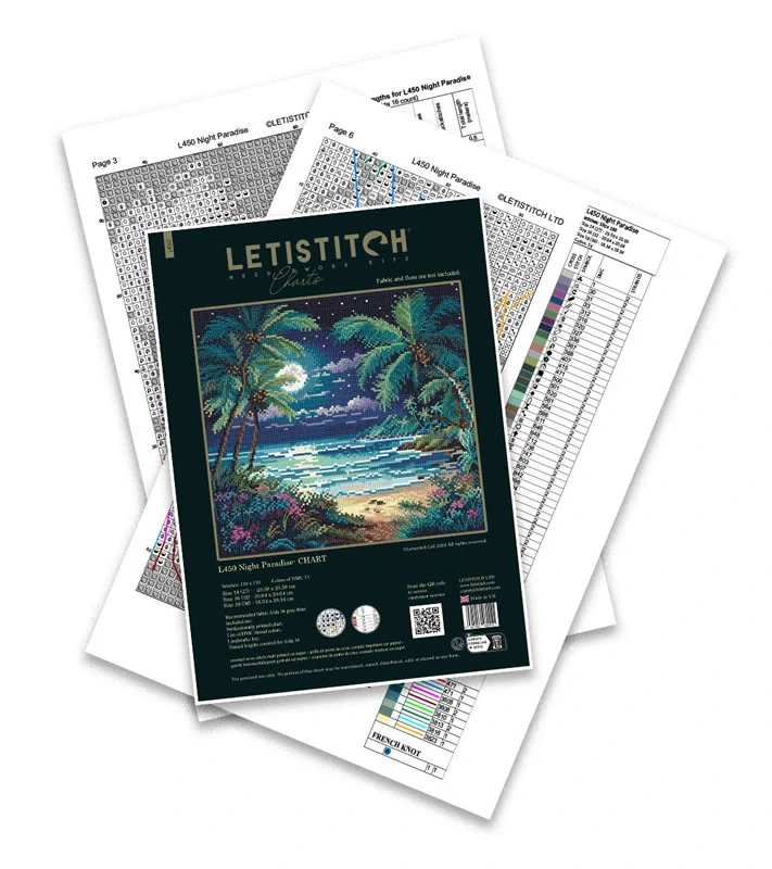 LETISTITCH Cross stitch chart Night Paradise