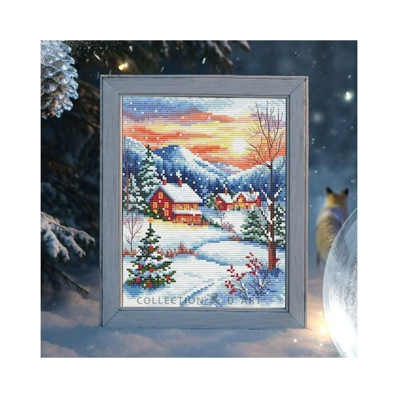 COLLECTION D'ART Snowy Village BC8143