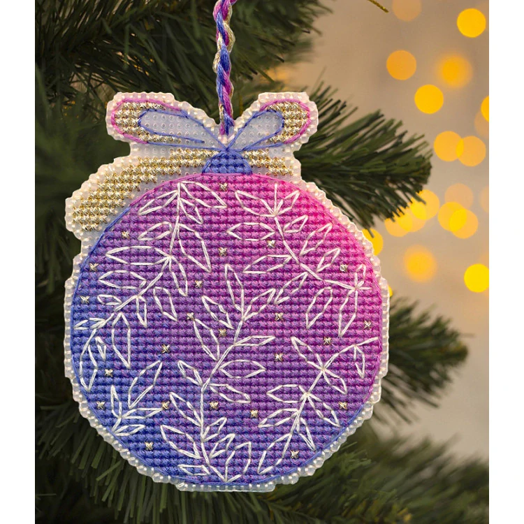 OVEN Christmas tree decoration. Lilac ball 1696