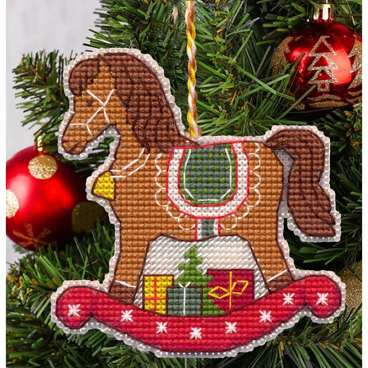 OVEN Christmas tree decoration. Horse 1697