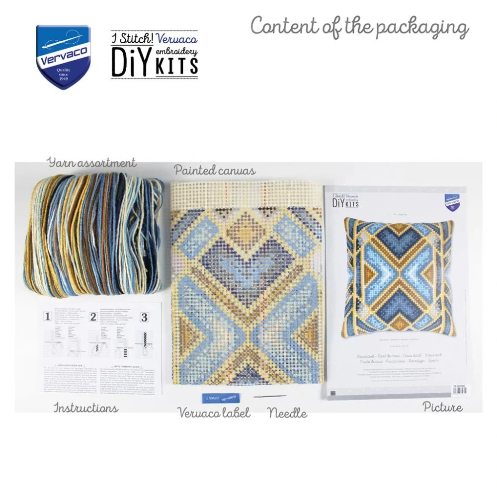 VERVACO Cross stitch cushion kit Geometric PN-0201800