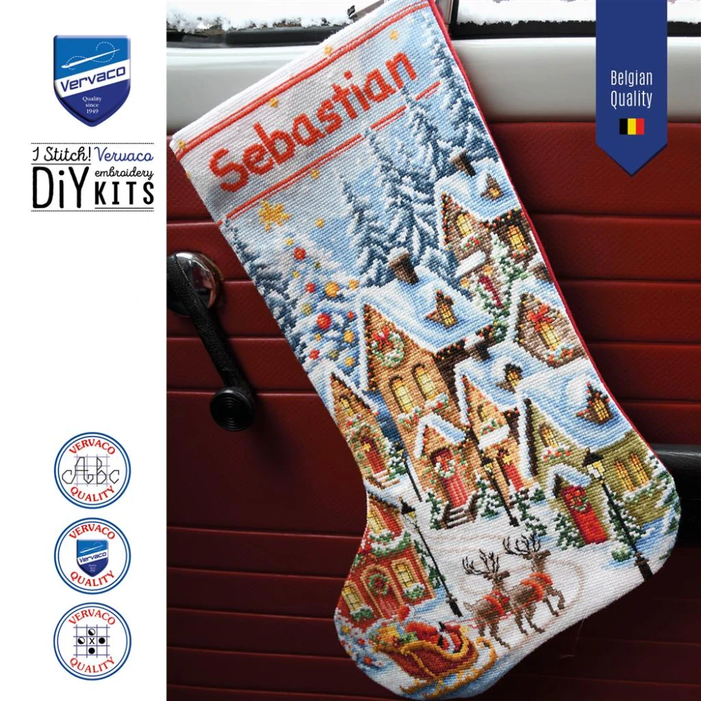 VERVACO Christmas stocking kit A village aglow PN-0244939