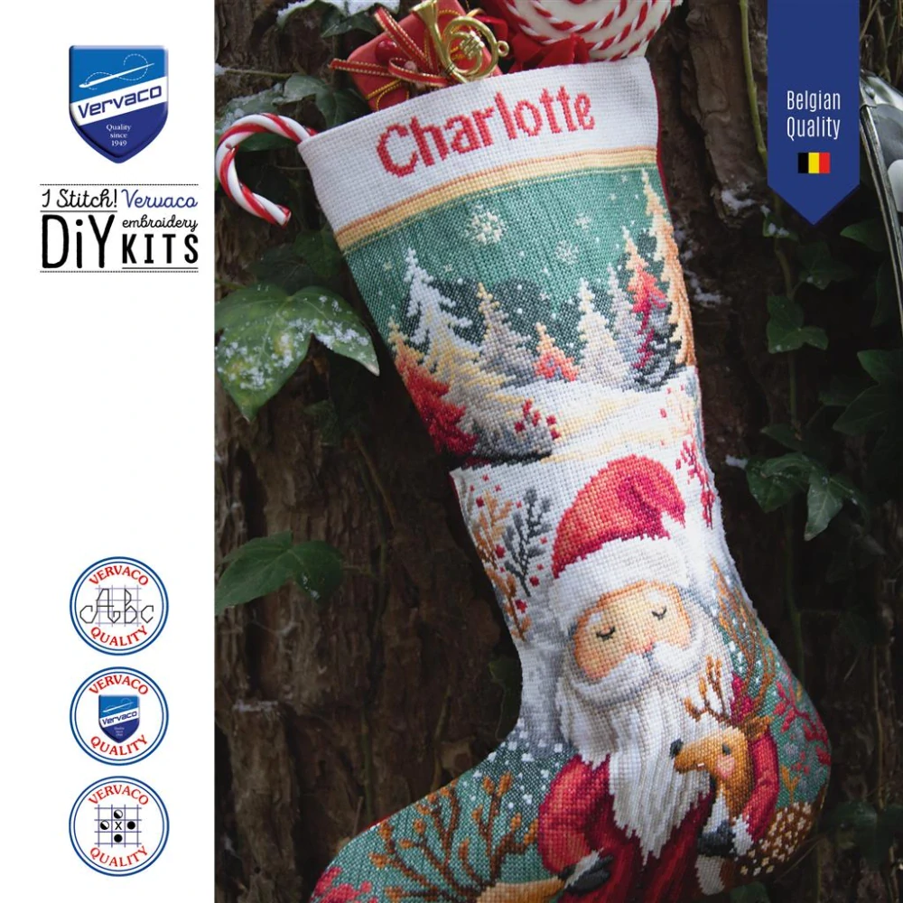 VERVACO Christmas stocking kit Woodland Christmas wishes PN-0246743