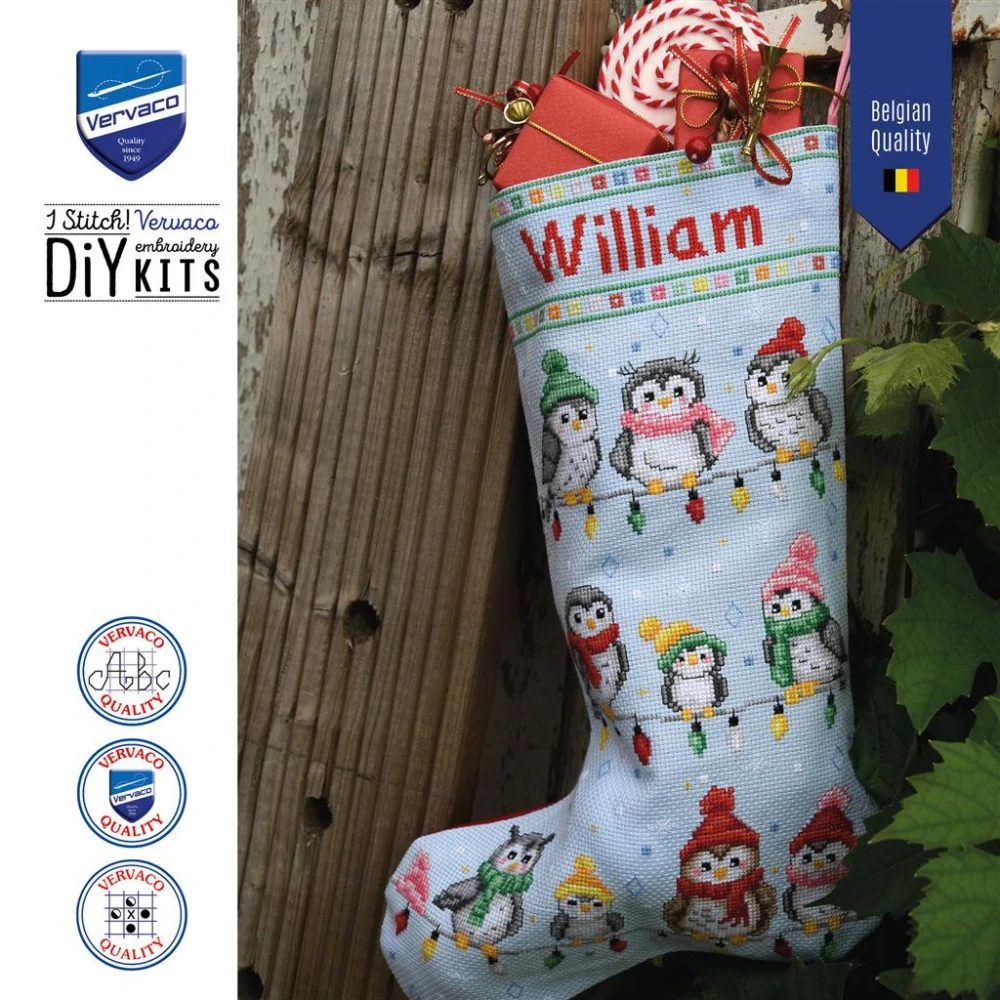 VERVACO Christmas stocking kit Festive feathered friends PN-0246725