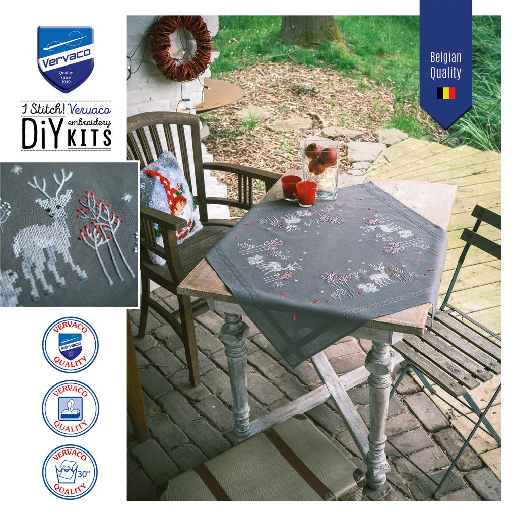 VERVACO Tablecloth kit Forest animals in winter PN-0202652