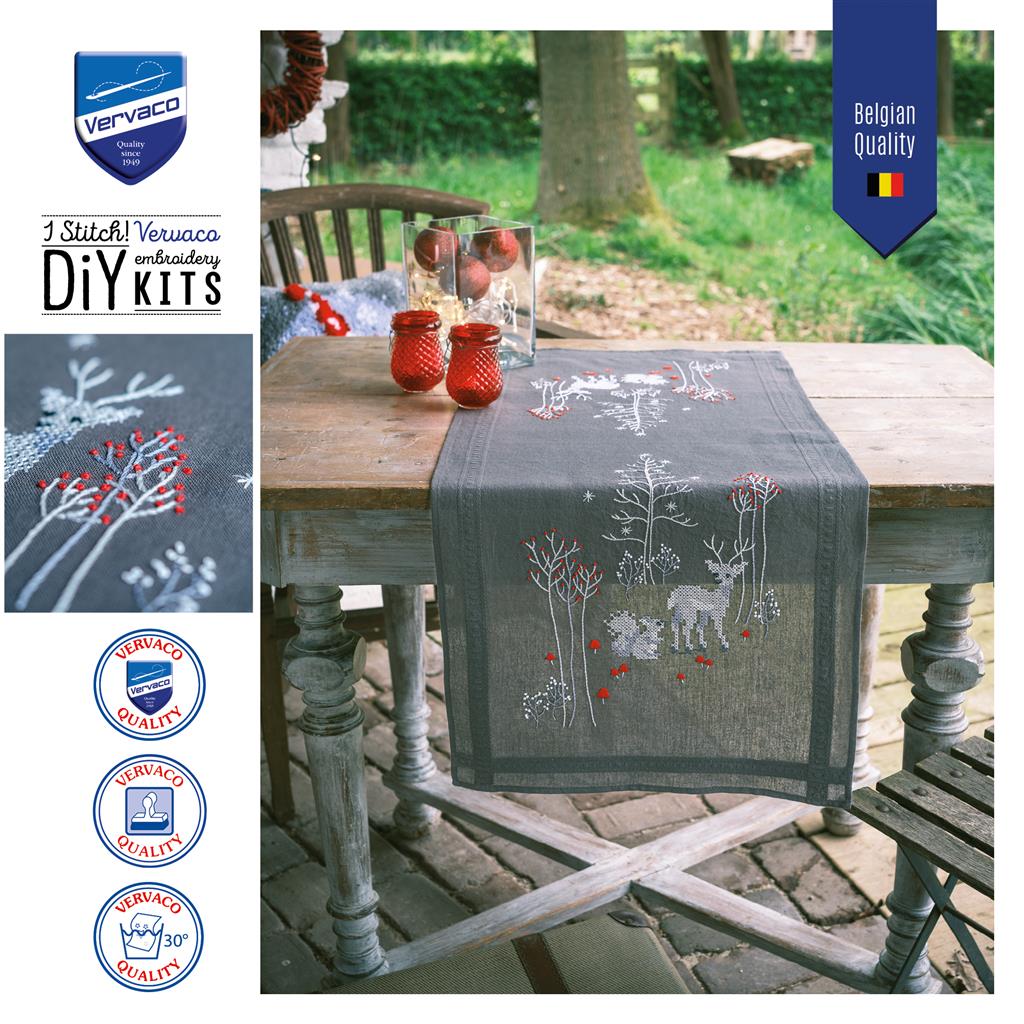 VERVACO Table runner kit Forest animals in winter PN-0201768