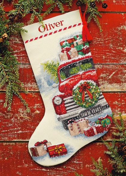 DIMENSIONS Santa's Truck Stocking