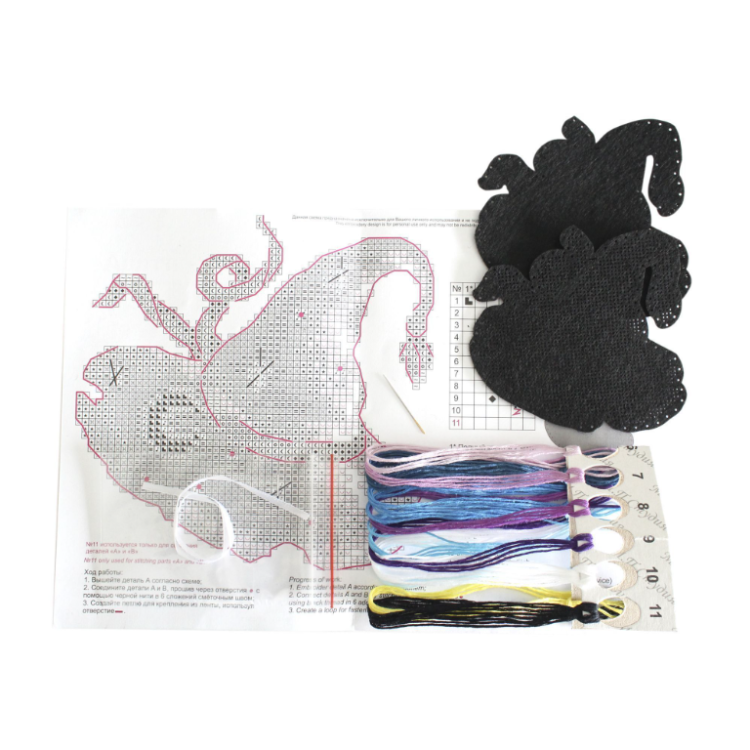 M.P.STUDIA CROSS STITCH KIT ON THE FELT-MAGIC HAT