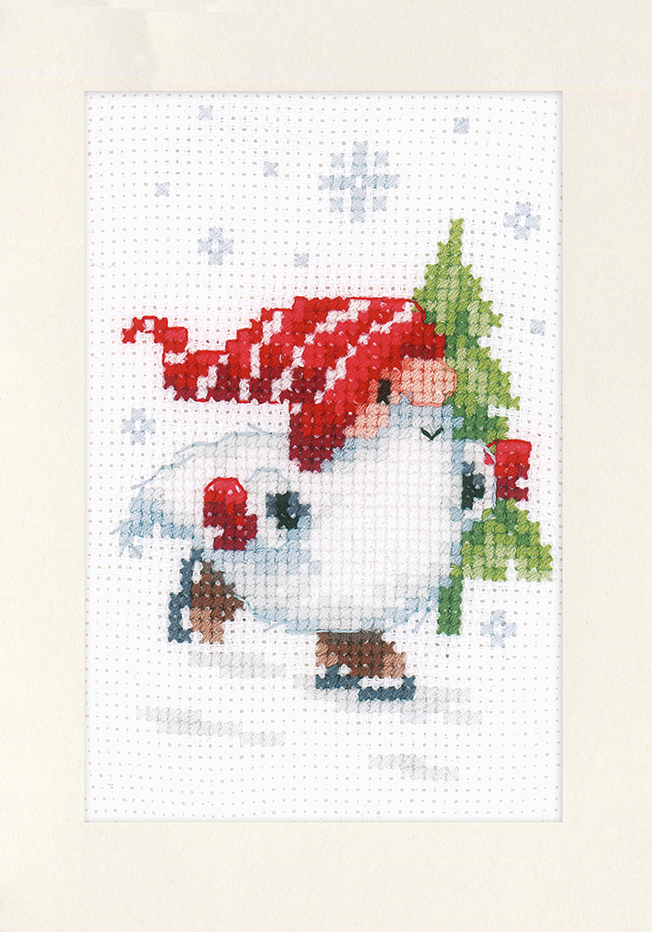 VERVACO GREETING CARD KIT CHRISTMAS GNOMES SET OF 3
