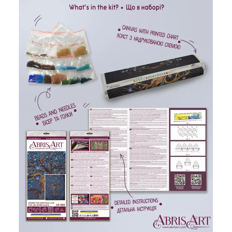ABRIS ART BEAD EMBROIDERY KIT WHERE THE FAIRYTALE LIVE (DECO SCENES)