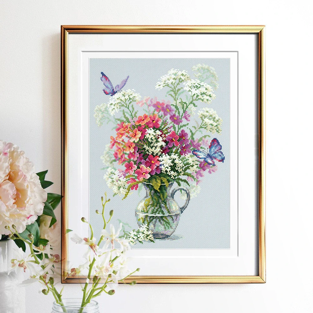 MAGIC NEEDLE 100-081 "Phlox and Yarrow"