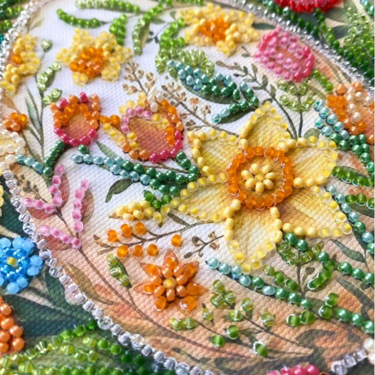 ABRIS ART Mid-sized bead embroidery kit Easter Symbol AMB-135