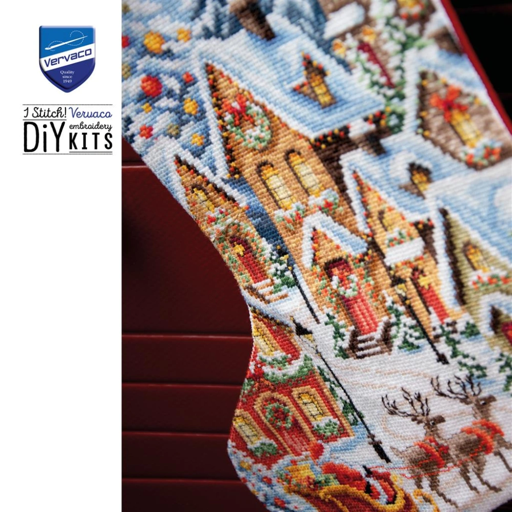 VERVACO Christmas stocking kit A village aglow PN-0244939