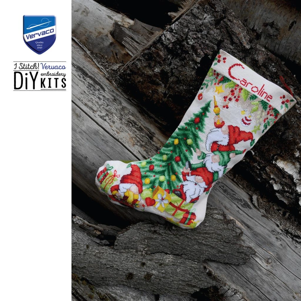 VERVACO Christmas stocking kit Christmas gnome celebration PN-0244922