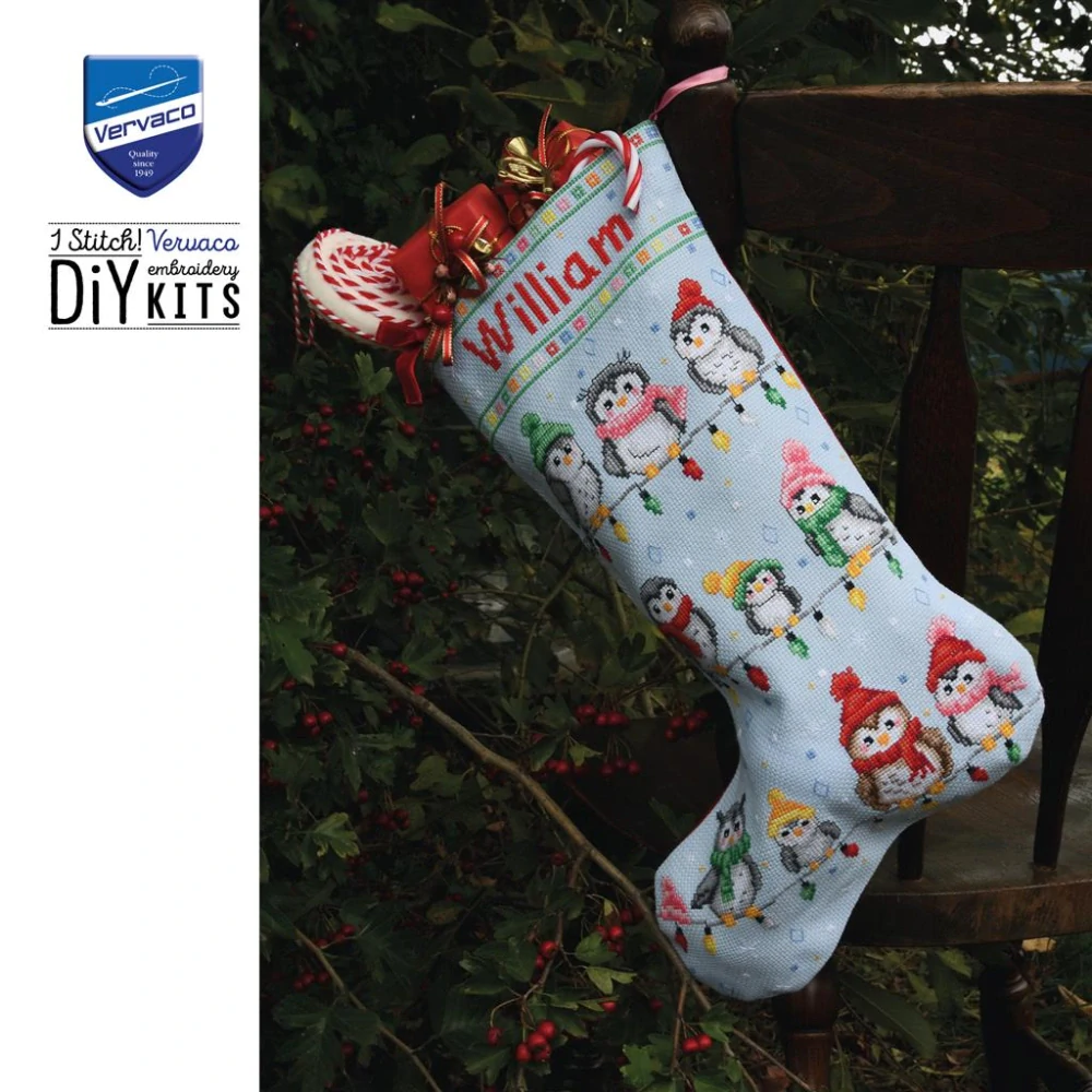 VERVACO Christmas stocking kit Festive feathered friends PN-0246725