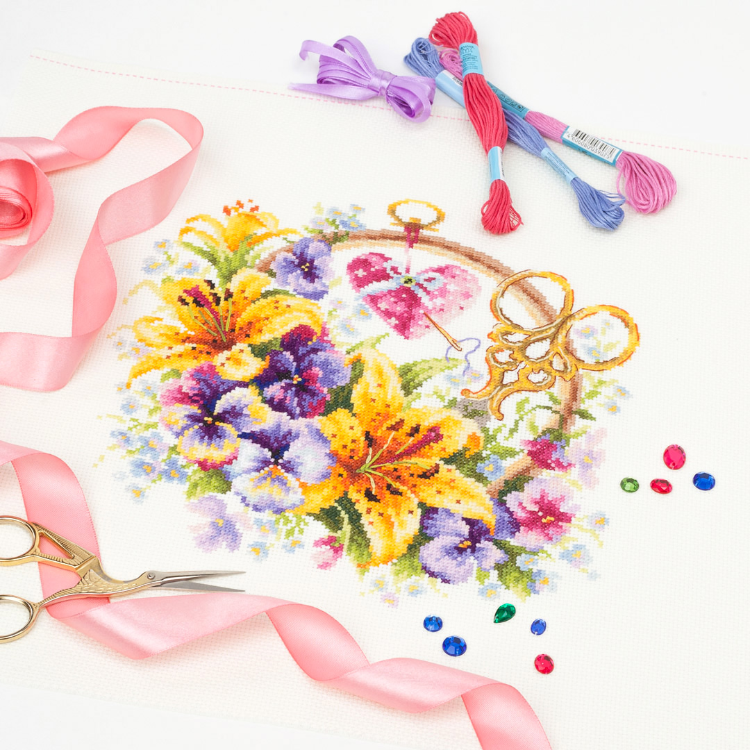 MAGIC NEEDLE 100-121"Lilies for Needlewoman"