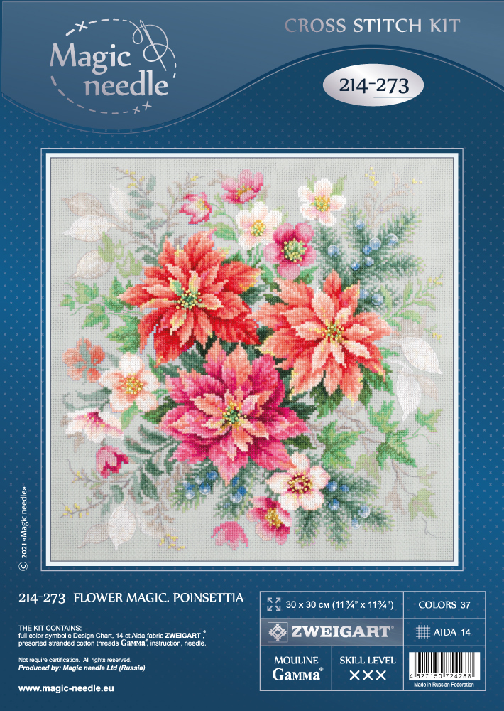 MAGIC NEEDLE 214-273"Flower Magic.Poinsettia"