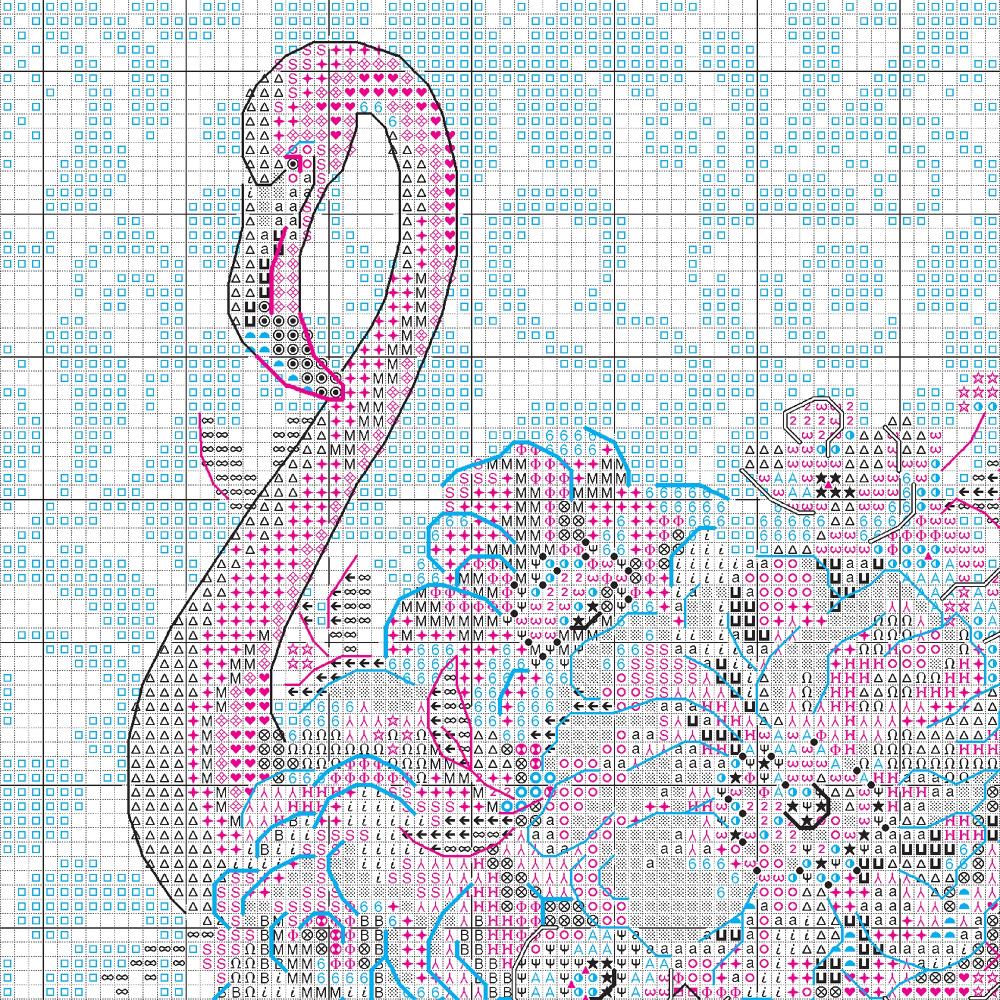 DIMENSIONS FLORAL FLAMINGO