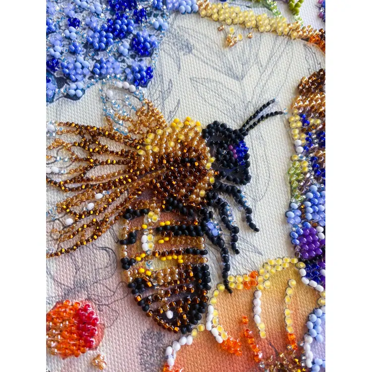ABRIS ART BEAD EMBROIDERY KIT FLOWER HONEY (DECO SCENES)