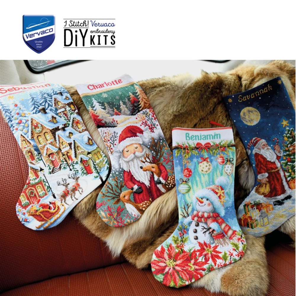 VERVACO Christmas stocking kit Snowman in bloom PN-0246808