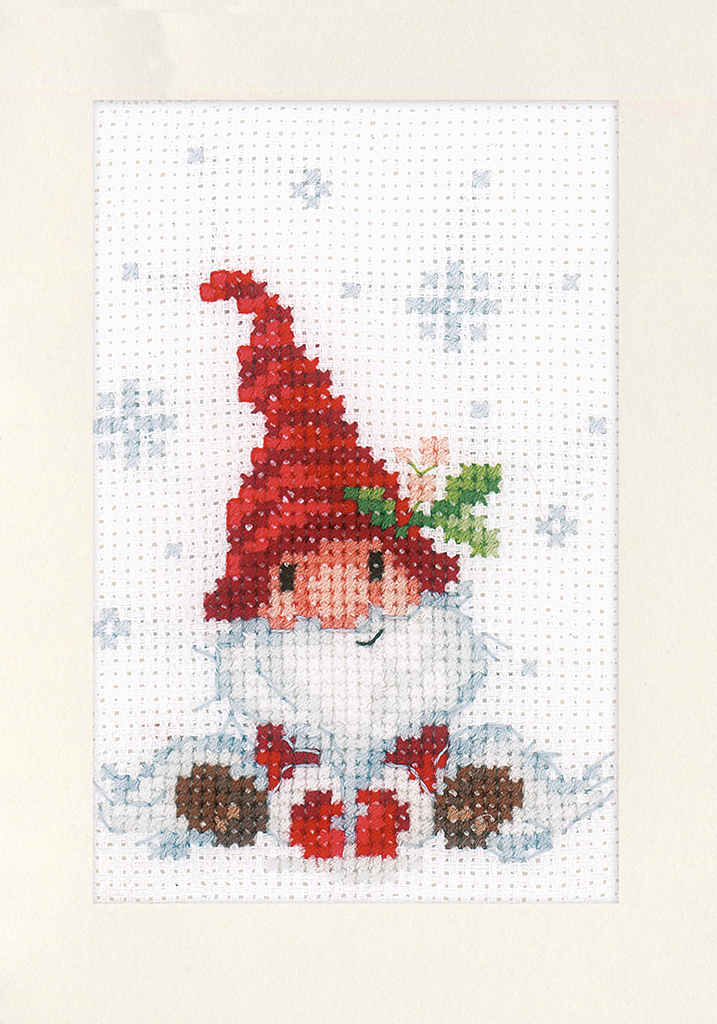 VERVACO GREETING CARD KIT CHRISTMAS GNOMES SET OF 3