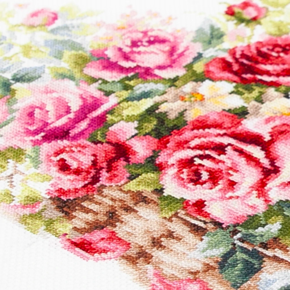 MAGIC NEEDLE 70-19 "BASKET WITH ROSES"