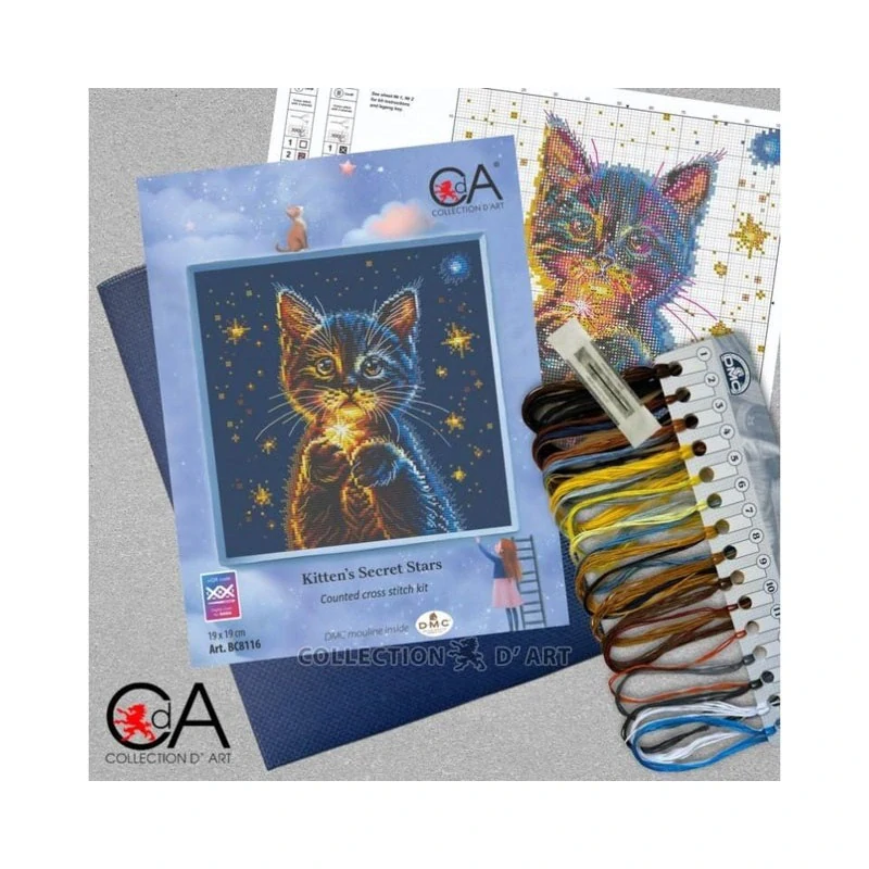 COLLECTION D'ART Kitten’s Secret Stars BC8116