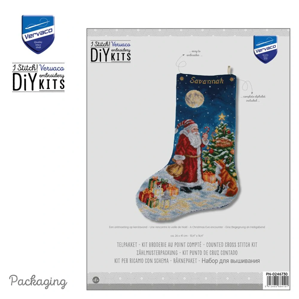 VERVACO Christmas stocking kit A Christmas Eve encounter PN-0246730