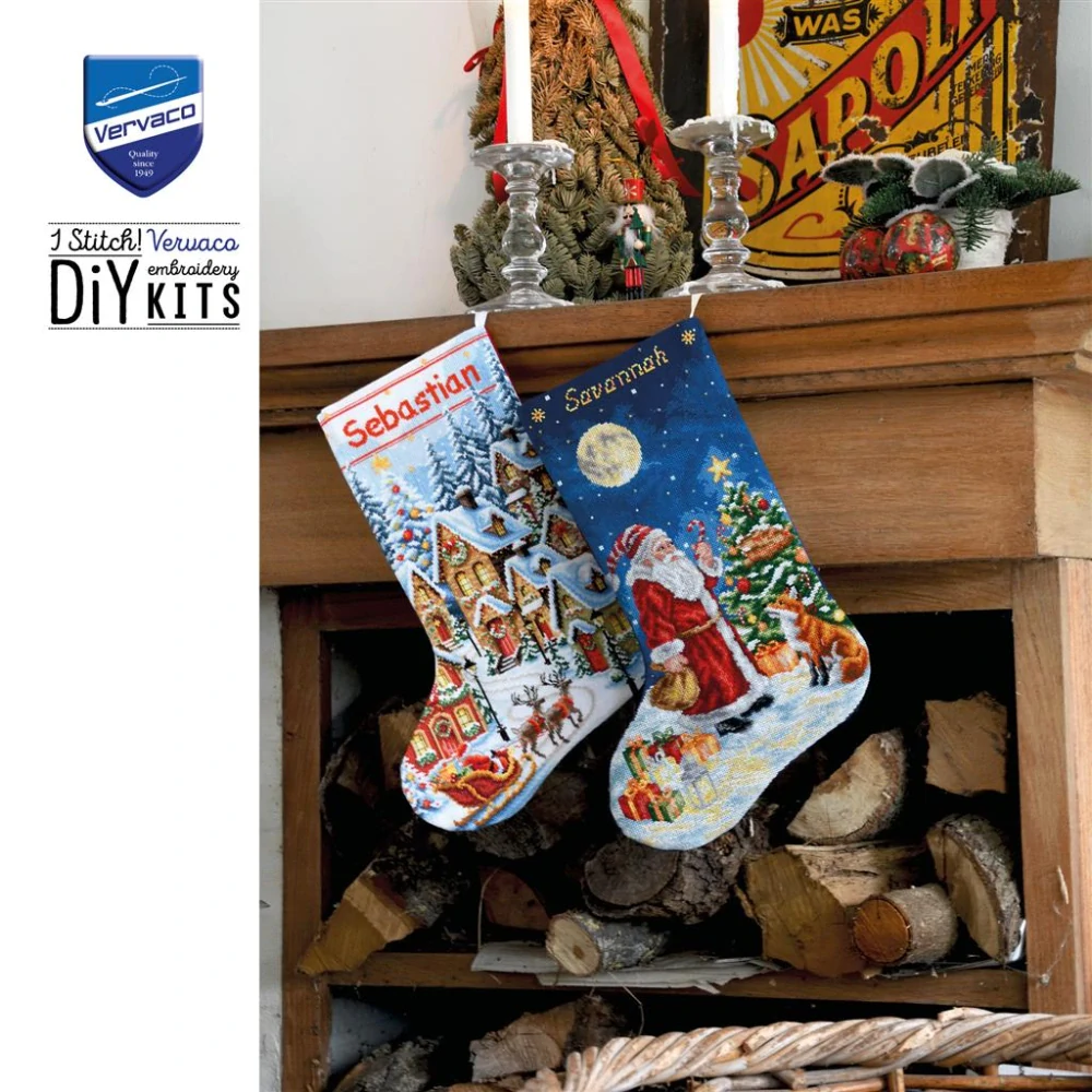 VERVACO Christmas stocking kit A village aglow PN-0244939
